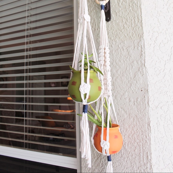 Plant Hangers, Set of 2, Recycled Cotton - Picture 4 of 8